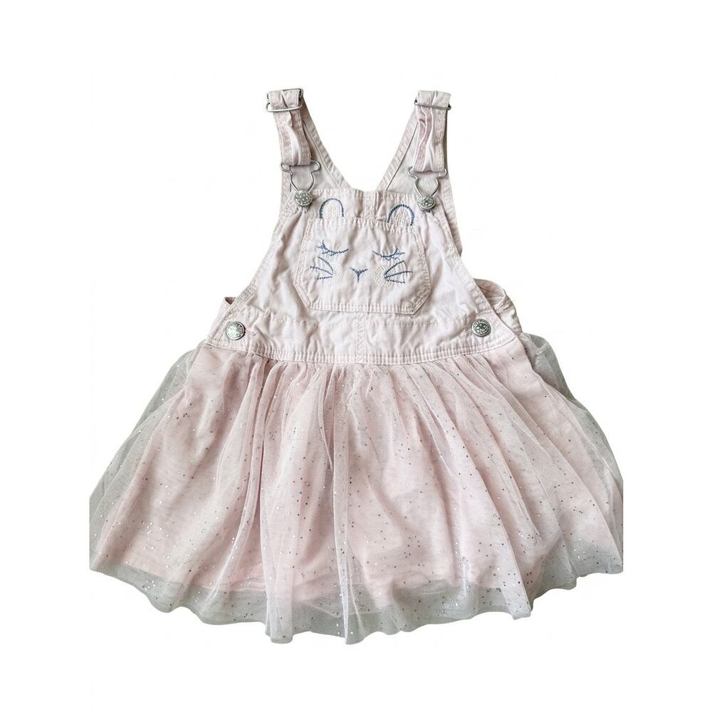 OshKosh B’gosh Pink Bunny Tutu Overall Dress Size 3T